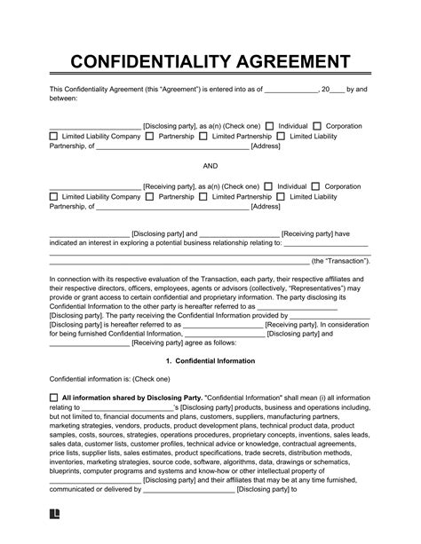 Privacy Agreement.